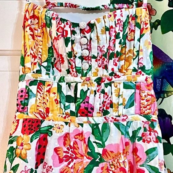 🌺🎉HP🎉🌺 NWT Farm Rio White Floral Sketch Midi Dress